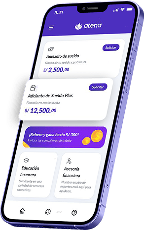 App Atena en un smartphone